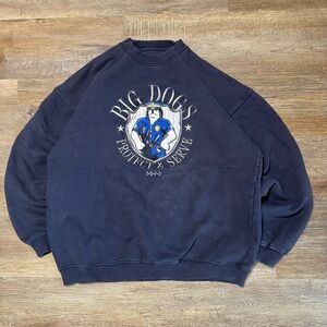 Big Dogs Navy Blue Police K-9 Graphic Crewneck Sweatshirt